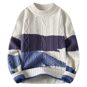 Nouveau <span class=keywords><strong>pull</strong></span> torsadé à col rond pour homme, tendance, polyvalent, assorti aux couleurs, <span class=keywords><strong>pull</strong></span> d'hiver, haut de <span class=keywords><strong>pull</strong></span> - Product Image 5