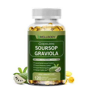 WELLBODY fabrika kaynağı özel SOURSOP tohumları GRAVIOLA özü 1000mg kapsül 60 gün Guanabana Annona 120 güvenli hamile kadınlar - Product Image 1