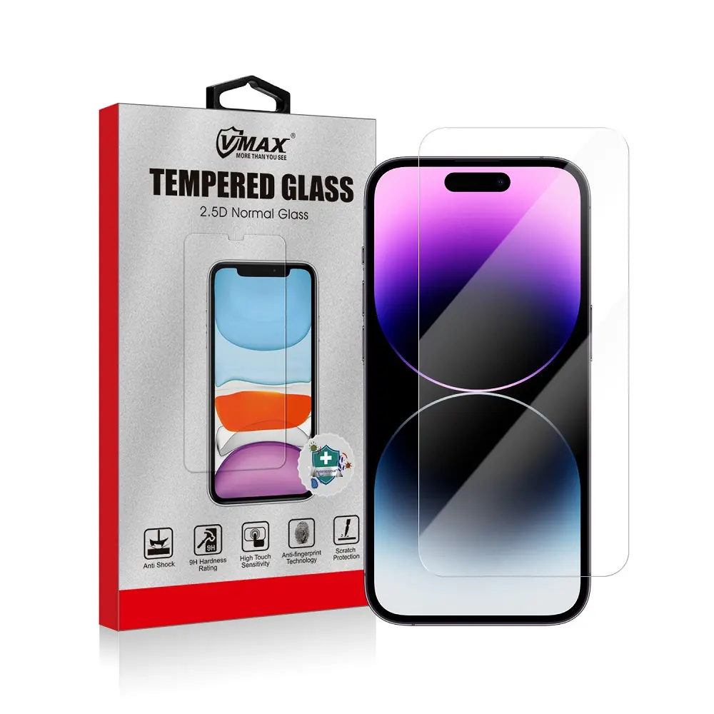 2.5D Clear Cell Phone Tempered Glass Film For iPhone 14 14 Pro Max Screen Protector
