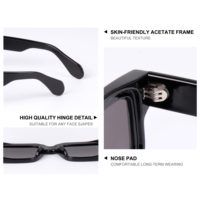 Lunettes de Soleil TR90 Haute Qualité Polarisées en Acétate Homme Femme Personnalisables Logo Cadres Carrés Rectangulaires Luxe Verres TAC