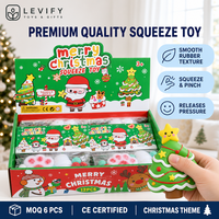 Jouets de Noël anti-stress en caoutchouc à pincer, gadgets sensoriels pour cadeau de fêtes, arbre de Noël, bonhomme de neige, compagnon de bureau apaisant, pâte à modeler, squishy