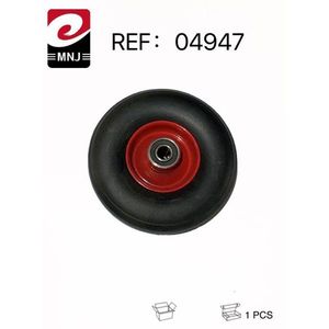 MNJ Door Roller Wheel 04947 Black Red Hub 1 Pc - Product Image 3