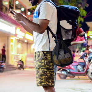 ไหล่เดี่ยวสายรัดชายหาดสุทธิกระเป๋าบาสเกตบอลกระเป๋าซอฟท์บอลแบกตะกร้าฟุตบอลตาข่ายฟุตบอลกระเป๋าสําหรับลูก - Product Image 4