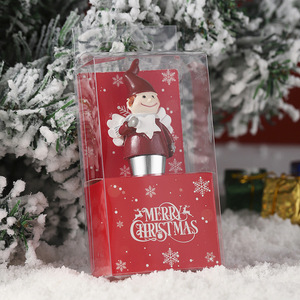 Santa Claus <b>Wine</b> <b>Stopper</b> Plastic Christmas Bottle Decor Red <b>Wine</b> Accessory - Product Image 3