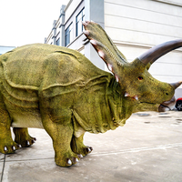 Costume de dinosaure Triceratops artificiel pour deux personnes, nouveau design, léger et flexible, pour l'intérieur, la maison, les parcs d'aventure, les centres commerciaux
