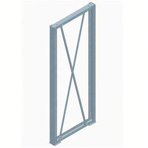 Fami System Ar Series <b>Side</b> Panel D1100 H2010 Dark <b>Grey</b> Brackets - Product Image 3