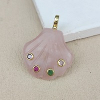 Nouveau pendentif en cristal naturel sculpté, motif poisson tropical rouge, collier personnalisé, jade jaune transfrontalier