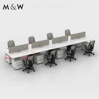 M&W Dubai Project Workstation Furniture Station Modular Aluminum Table Modern Luxury Customized Size Commercial Office Solution