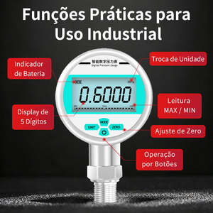 Manómetro Digital Inteligente con Pantalla LCD, Funciona con Batería, 10 bar, 16, 100 bar, Kpa, psi, para Equipos de Aire, Agua, Gas y Aceite - Product Image 2