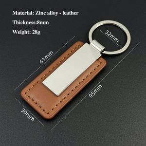 Llavero de Metal con Hebilla de Cuero, Versátil, Grabado Láser, Impresión de Logotipo Personalizada, en Blanco, para Regalo - Product Image 2