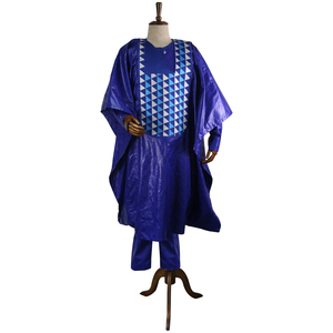 H & D Africa Bazin Rich, vêtements africains imprimés, hauts et pantalons, style Dashiki africain intense, robe longue pour hommes - Product Image 2