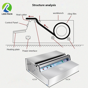 Máquina de envoltura manual de 18 "y 450mm, envoltura de película para alimentos, bandeja de fruta, embalaje de alimentos, sellador de mantenimiento fresco - Product Image 3