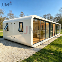 Casa Contenedor Cápsula Espacial Verde Personalizada de 20 y 40 pies, Lujo Prefabricado, Oficina Portátil, Tienda, Villa, Cabaña para Hotel