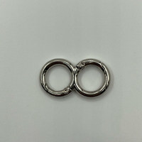 Cierre de anilla en O con doble resorte en forma de 8, ecológico y personalizado, hebilla de conexión de metal multicolor para accesorios de ropa, bricolaje, sujetadores y bolsos