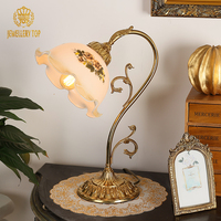 Jewellerytop Français Classique Éclairage Victorien En Laiton Lampe De Table Princesse De Luxe Lumières Fleur Lampe De Bureau Pour Chambre De Chevet