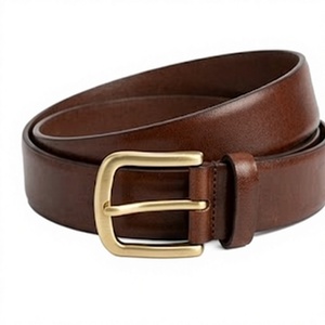 Cinturón de Cuero Vacuno Sólido Premium para Hombre de M Ahmed Enterprises, Hebilla de Aleación de Zinc de Una Sola Pieza, Correa Casual de Vestir Hecha a Mano OEM - Product Image 1