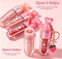 Gloss à lèvres rose hydratant et scintillant, non collant, effet miroir, maquillage pour les lèvres, gloss hydratant, gloss beauté, marque privée