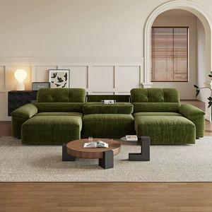 Canapé-<span class=keywords><strong>lit</strong></span> électrique moderne et simple avec structure en bois, <span class=keywords><strong>2</strong></span> <span class=keywords><strong>places</strong></span>, revêtement en chenille, fonction rétractable intelligente pour petits appartements - Product Image 2