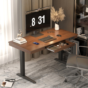 Bán buôn hiện đại Ergonomic đôi động cơ gỗ rắn đứng Bàn Máy Tính Bền đáng tin cậy điều chỉnh chiều cao văn phòng nhà nghiên cứu - Product Image 4