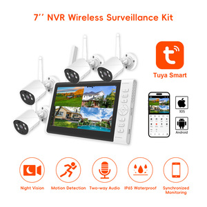 Tuya Kit de Cámara WiFi Bullet NVR LCD de 2MP de 7 Pulgadas, Monitoreo Sincronizado, Múltiples Imágenes en Una Pantalla IP66 y Visión Nocturna a Color - Product Image 2