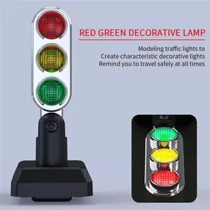 Feu de signalisation LED rouge et vert pour vélo, moto et trottinette électrique, rechargeable par USB, mini feux de circulation, accessoires de sécurité pour le cyclisme - Product Image 3