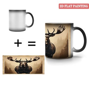Frosted Black <b>Ceramic</b> Mug 11oz Heat Color Changing Magic <b>Cup</b> For Tea Beverage Home Leisure - Product Image 4