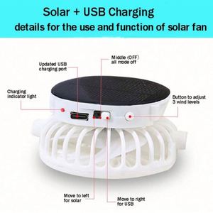 Sombrero de Paja de Ala Ancha con Ventilador Solar y USB para Mujer, Protección UV, 3 Niveles de Velocidad Ajustables, Hebilla Elástica - Product Image 3