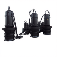 Pompe à hélice axiale submersible, grande capacité, petite hauteur de refoulement, pour drainage de l'eau des rivières, matériau en fonte ou en acier inoxydable