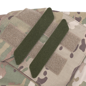 Lot de 4 attaches auto-agrippantes personnalisées en tissu, coloris vert/noir/marron foncé, pour vêtements d'extérieur, sacs à dos, bricolage - Product Image 1