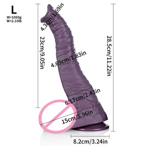Grande Dildo in Silicone <span class=keywords><strong>a</strong></span> Forma di Tromba di Elefante, Strumento per Masturbazione Femminile Ultra-lungo, Plug Anale Grande <span class=keywords><strong>a</strong></span> Forma di Animale, Giocattolo per Adulti - Product Image 6