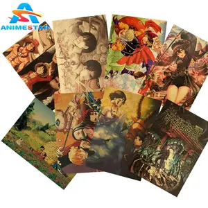 Toptan ucuz stok Anime posterler Jujutsu Kaisen Sukuna Slam akakatsuki Luffy Zoro promosyon Kraft kağıt Poster duvar sanatı