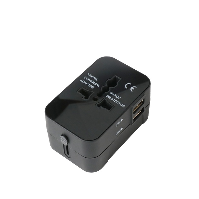 Manufacturer Wholesale World Travel Adapter with 2 USB Charger Universal Travel Adapters