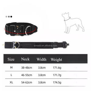 Grueso básico acolchado pequeño grande táctico a prueba de explosiones personalizado aventura al aire libre collar de perro táctico con accesorios de mango - Product Image 6