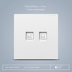 Enchufe Multimedia de Alta Velocidad con Panel Táctil, Enchufe para TV, Interruptor de Pared de Material para PC - Product Image 4