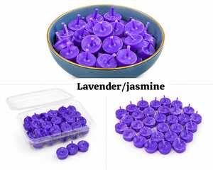 Purple Round Votive <b>Candles</b> Pure cow ghee Scented Floral Home Decoration Minimalist Style Hand Made 1 Wicks battis - Product Image 5