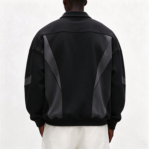 <span class=keywords><strong>Felpa</strong></span> da Uomo Pesante 420 Gsm, con Cappuccio a Righe Stile Calcio, 100% Cotone, Vestibilità Ampia, Ricamo 3D Squadra Brasile - Product Image 2