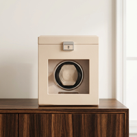 Boîte de rangement automatique pour montre carrée, en cuir et PU de qualité supérieure, remontoir de montre individuel