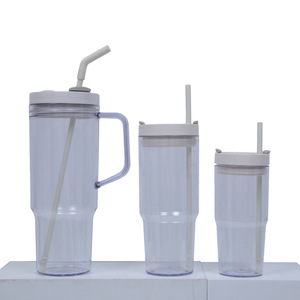Shang Kou Ai Plastic Tumbler Set With Handle And Straw Large Capacity Reusable Travel Drinkware - Product Image 5