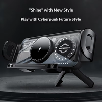 Support de Voiture Intelligent 2-en-1 à Rotation Automatique pour Téléphone/Tablette – Fixation sur Grille d'Aération Rotative à Touche Unique pour Smartphone/Tablette