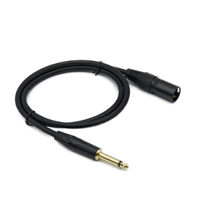Câble <span class=keywords><strong>RCA</strong></span> mono en métal portable <span class=keywords><strong>XLR</strong></span> vers jack 6,35 mm mâle avec blindage combiné et gaine en nylon PVC pour haut-parleurs et lecteurs DVD - Product Image 1