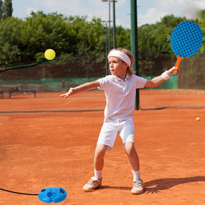 Ensemble d'entraînement de tennis <span class=keywords><strong>pour</strong></span> enfants - Raquette de rebond individuelle avec corde <span class=keywords><strong>pour</strong></span> l'entraînement sensoriel interactif <span class=keywords><strong>parent</strong></span>-enfant en extérieur - Product Image 5