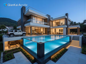 Qiankai acrylique piscine usine vente directe maison jardin extérieur fibre artificielle mur de verre acrylique piscine 100mm - Product Image 2