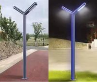 Lampadaires solaires de jardin IP65 3m/4m en alliage d'aluminium LED avec capteur de lumière, angle de faisceau 60-90°, garantie 3 ans