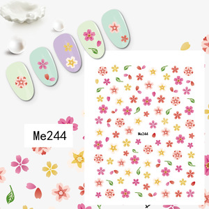 Nouveauté : Autocollants d'art floral estival, décalcomanies en plastique, autocollants pour manucure, accessoires pour nail art - Product Image 2