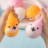 Bestseller transfrontalier : Jouet créatif en TPR Shiba Inu, balle anti-stress, adorable chiot souple, décompression unisexe pour tous les âges