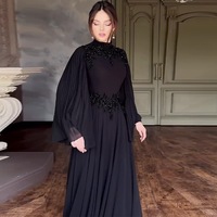 Robe élégante pour femme à col rond et manches longues, coupe ajustée, nouvelle collection automne 2025, vente en gros SJ 2026