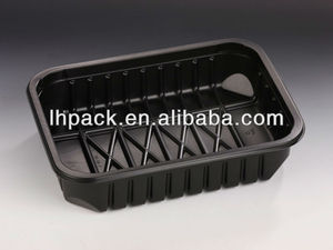 Negro Pp desechable supermercado carne bandejas de embalaje de carne bandejas carne fresca bandejas - Product Image 2