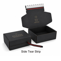 Nouvelle boîte d'expédition pliable en carton ondulé kraft noir, personnalisable avec impression couleur, pour envoi postal