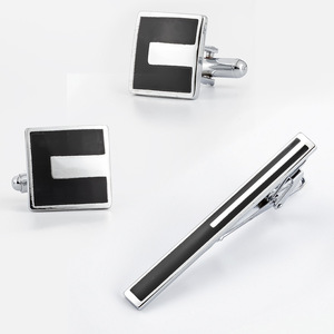 Pdany mới nhất tie clip Khuy măng sét Mens đồ trang sức thời trang 3D tùy chỉnh in tùy chỉnh logo hỗ trợ Khuy măng sét Tie Bar Tai Clip Pin cho nam giới - Product Image 1