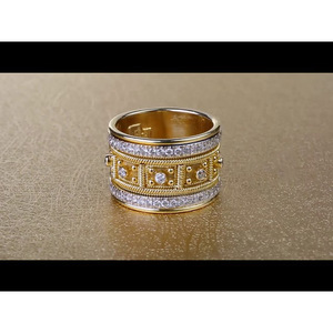 H069 Anello da Donna in Oro Massiccio 18K con Diamante Taglio Brillante Rotondo Colore G Naturale, Gioiello per Matrimonio - Product Image 2